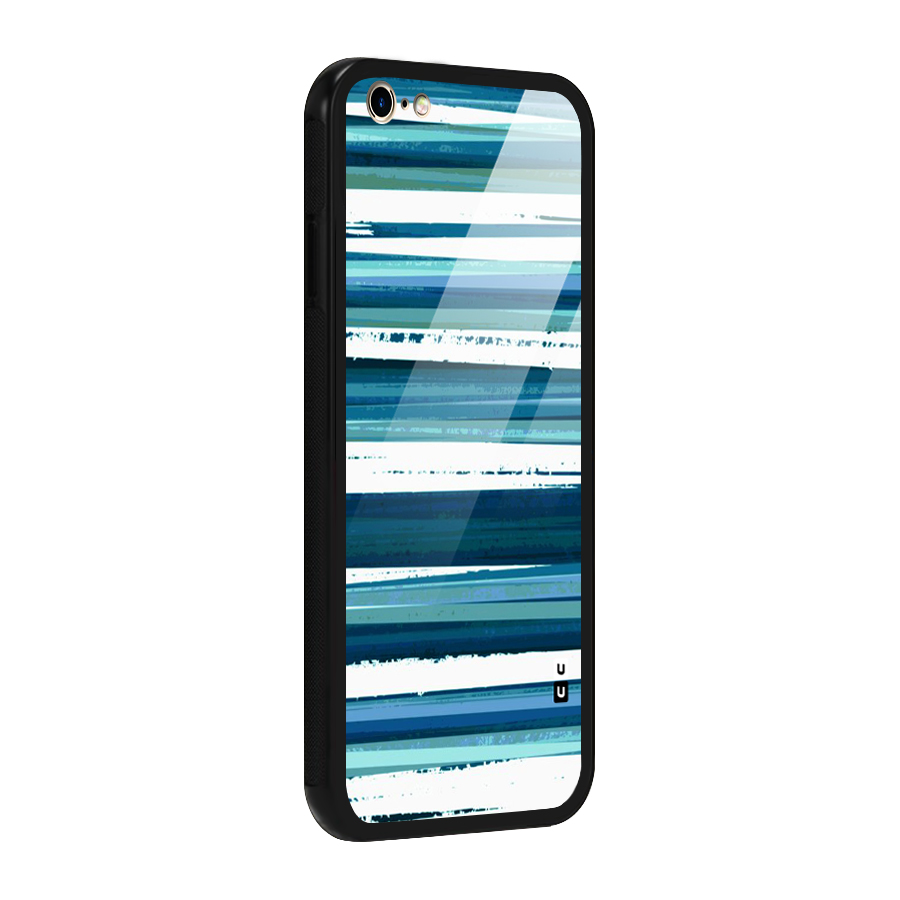 Simple Soothing Lines Glass Back Case for iPhone 6 Plus 6S Plus