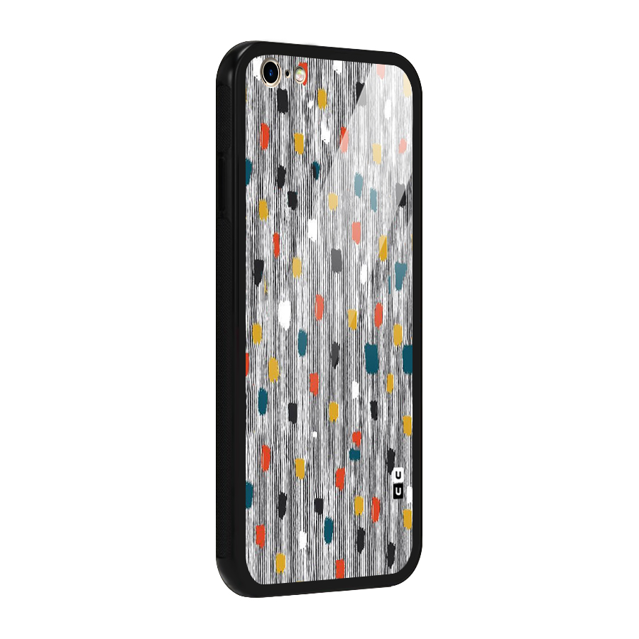Single Paint Pattern Glass Back Case for iPhone 6 Plus 6S Plus
