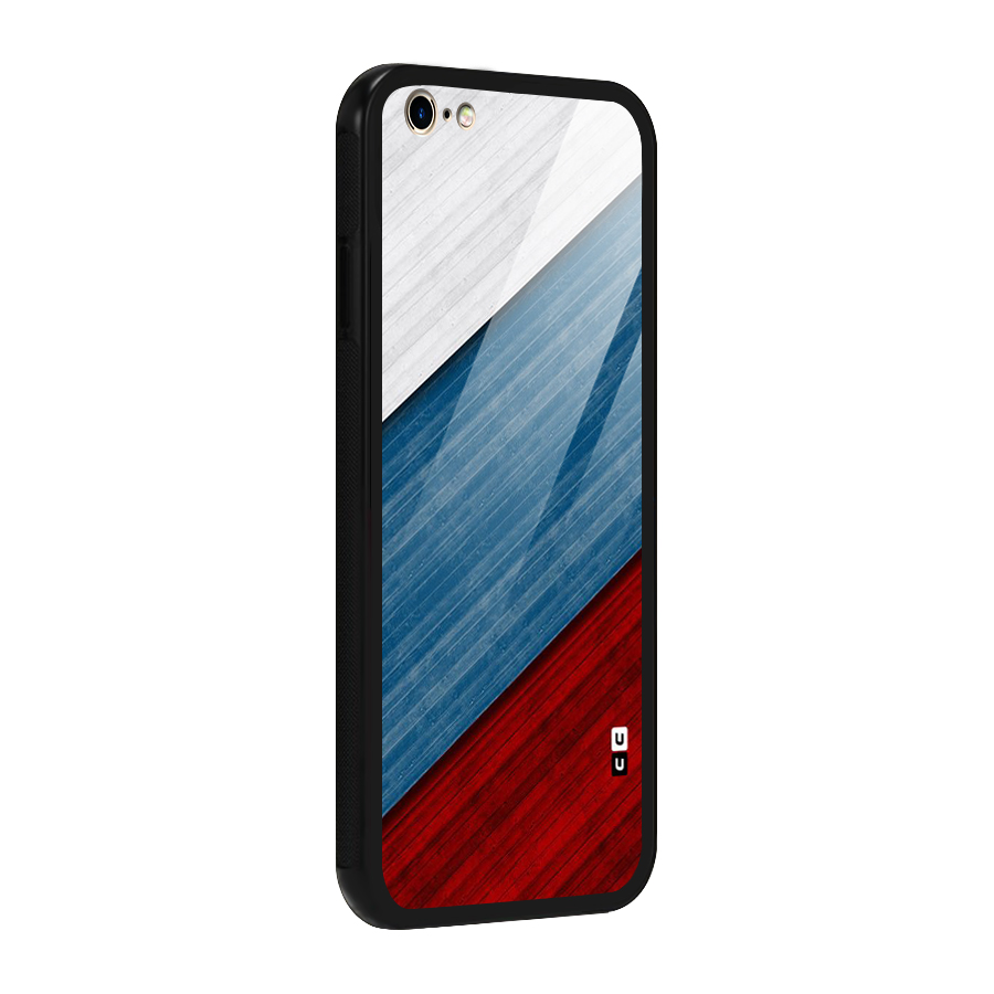 Slant Beautiful Stripe Glass Back Case for iPhone 6 Plus 6S Plus