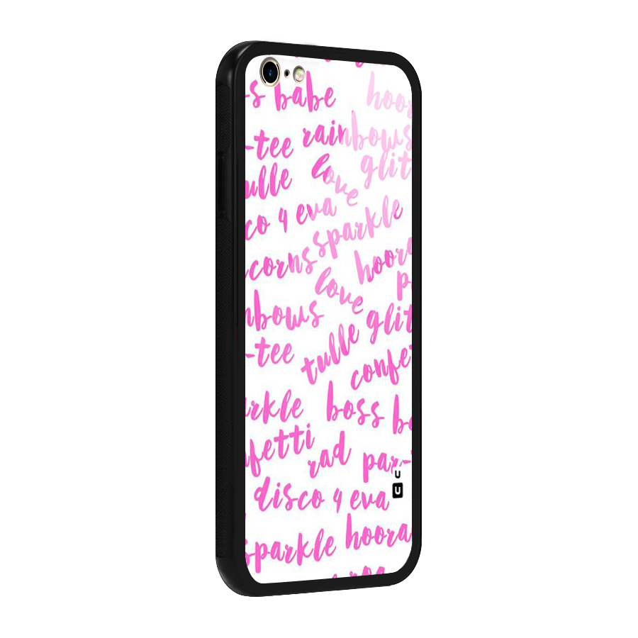 Sparkle Love Glass Back Case for iPhone 6 Plus 6S Plus