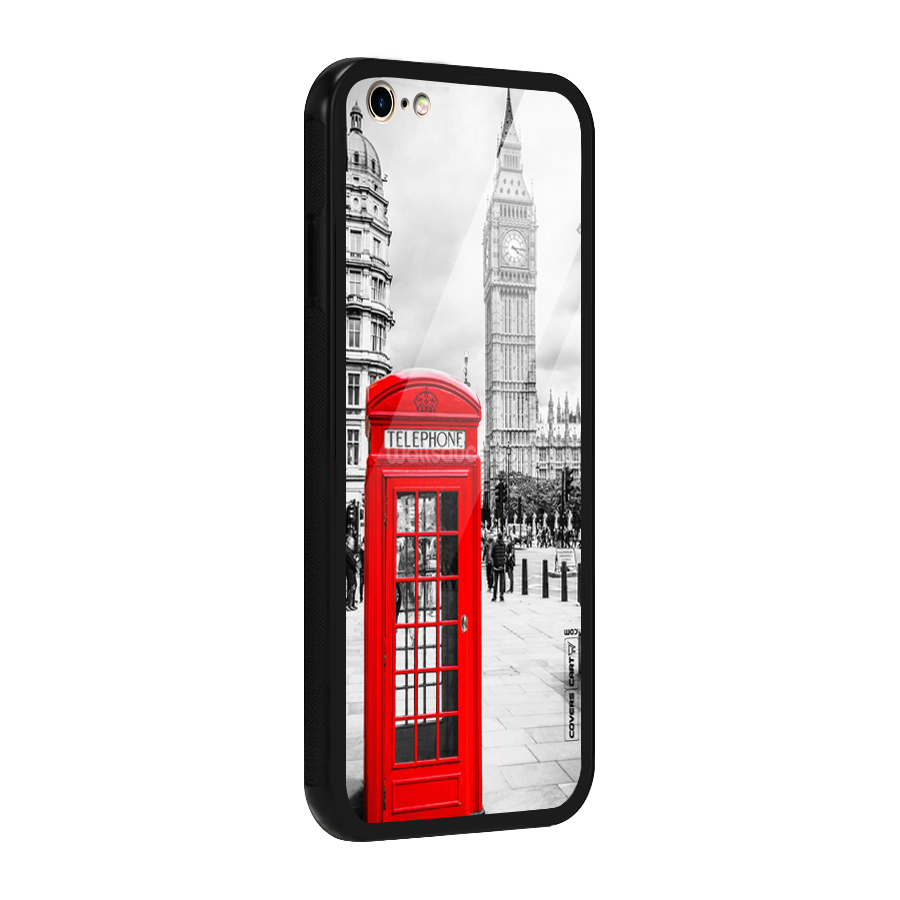 Telephone Booth Glass Back Case for iPhone 6 Plus 6S Plus