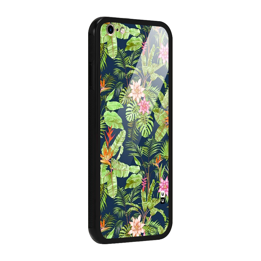 Tiny Flower Leaves Glass Back Case for iPhone 6 Plus 6S Plus