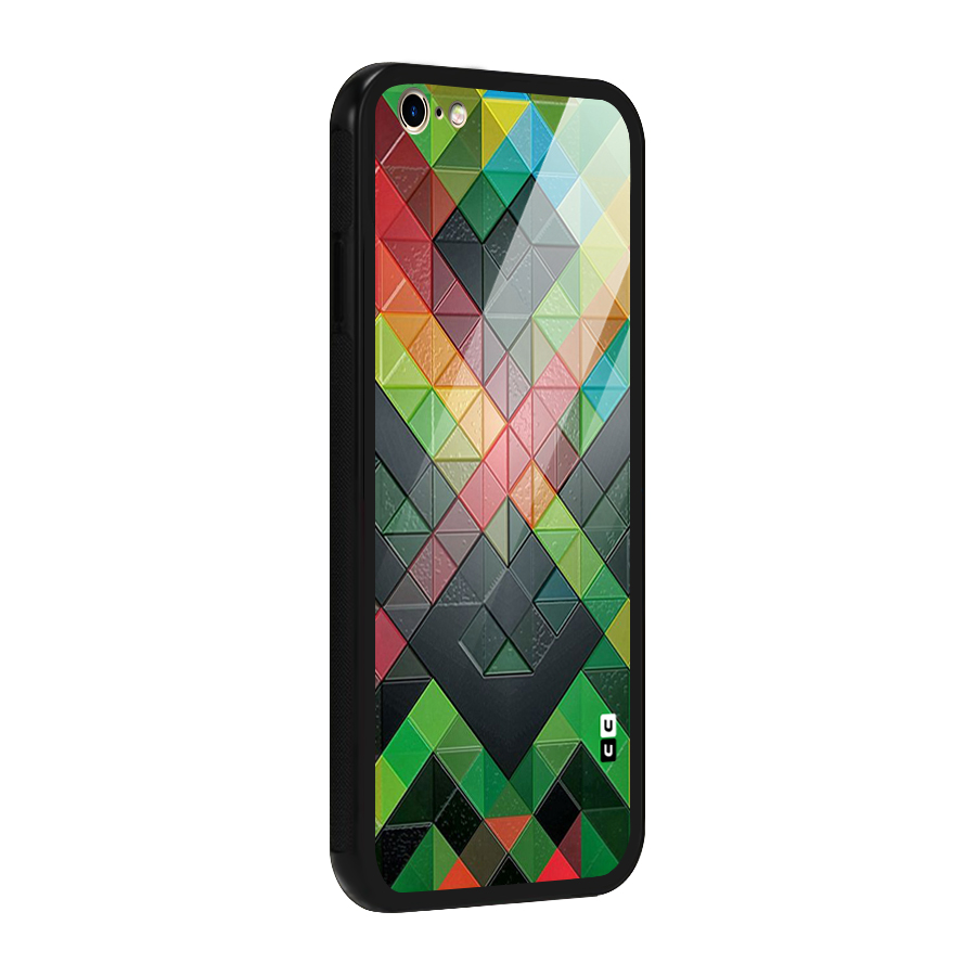 Too Much Colors Pattern Glass Back Case for iPhone 6 Plus 6S Plus
