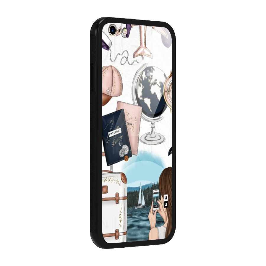 Travel Diaries Glass Back Case for iPhone 6 Plus 6S Plus