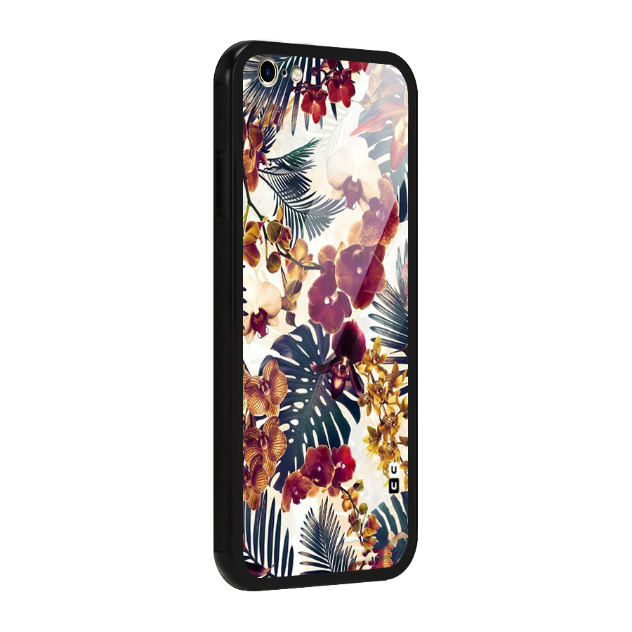 Vintage Rustic Flowers Glass Back Case for iPhone 6 Plus 6S Plus
