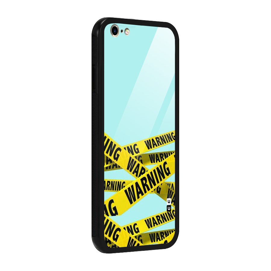 Warning Design Glass Back Case for iPhone 6 Plus 6S Plus