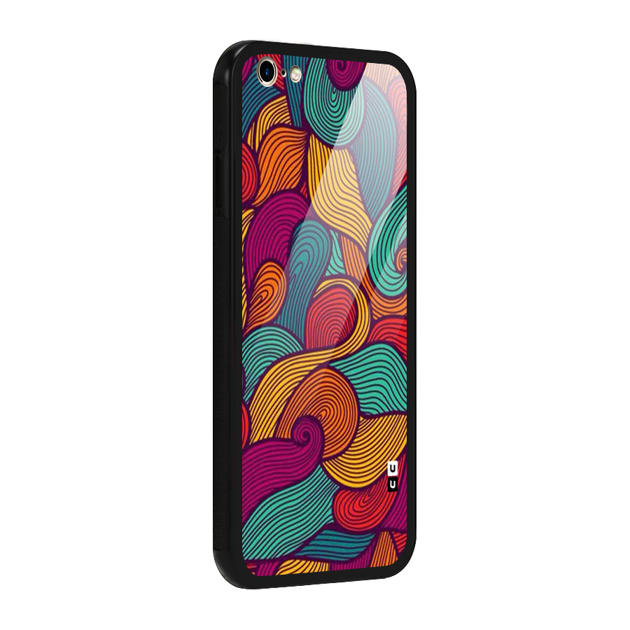 Whimsical Colors Glass Back Case for iPhone 6 Plus 6S Plus