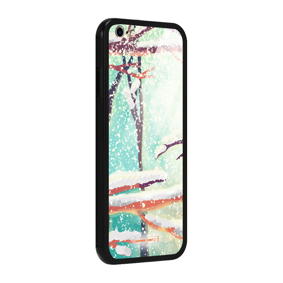 Winter Season Glass Back Case for iPhone 6 Plus 6S Plus