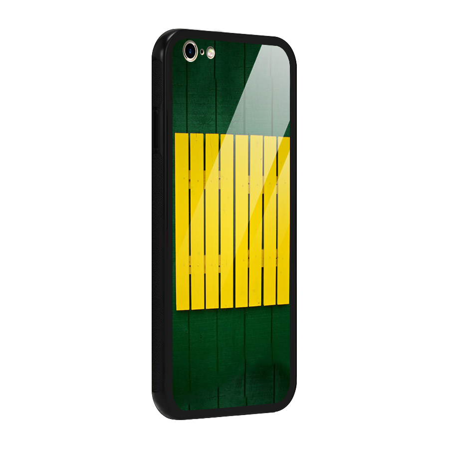 Yellow Fence Glass Back Case for iPhone 6 Plus 6S Plus