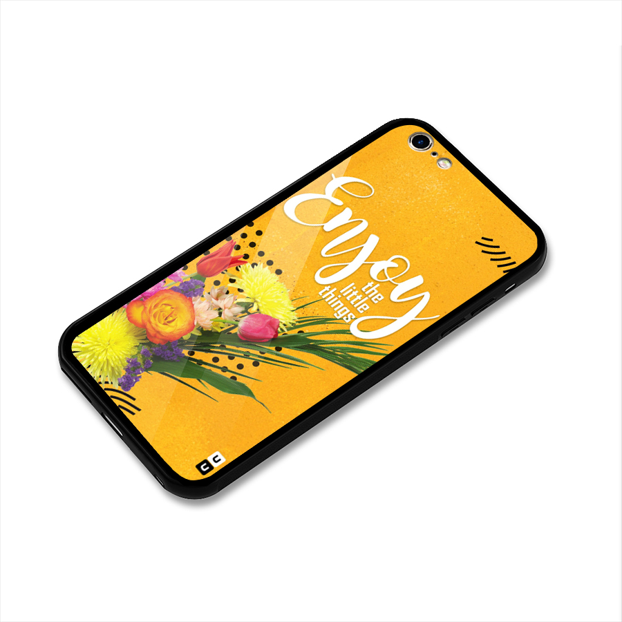 Always Enjoy Little Things Glass Back Case for iPhone 6 Plus 6S Plus