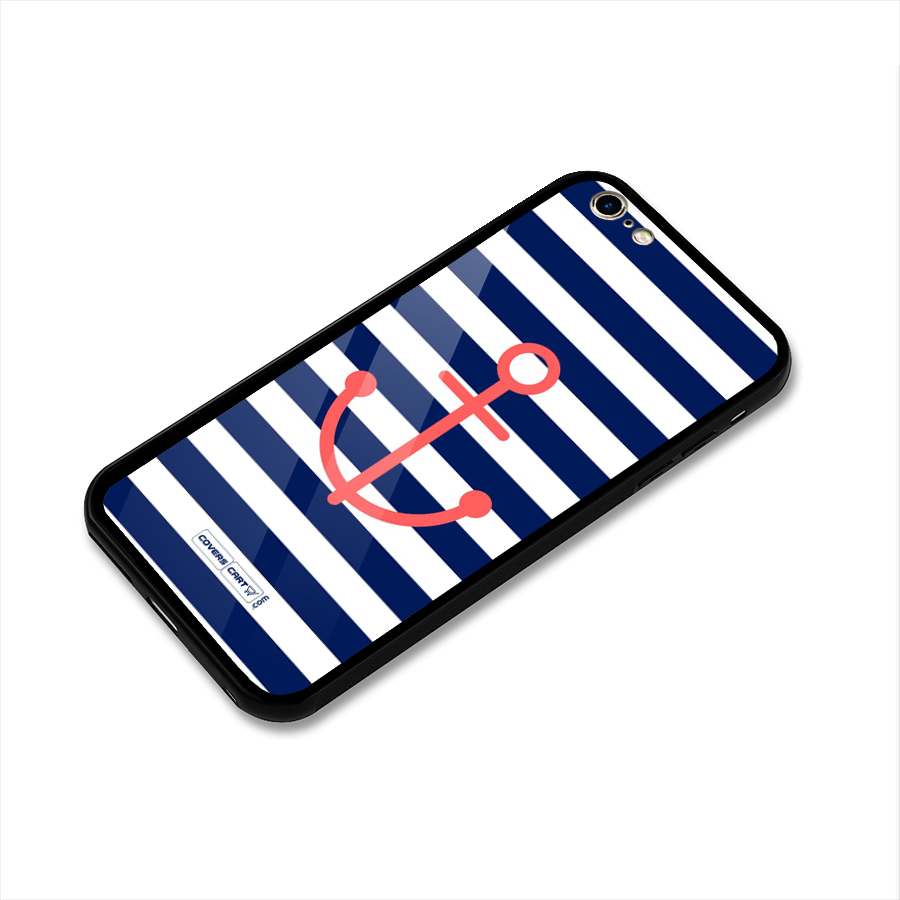 Anchor Stripes Glass Back Case for iPhone 6 Plus 6S Plus