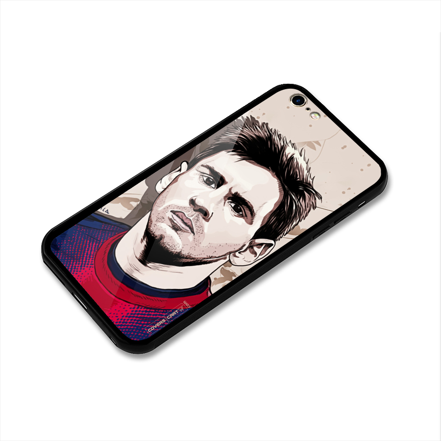 Barca King Messi Glass Back Case for iPhone 6 Plus 6S Plus