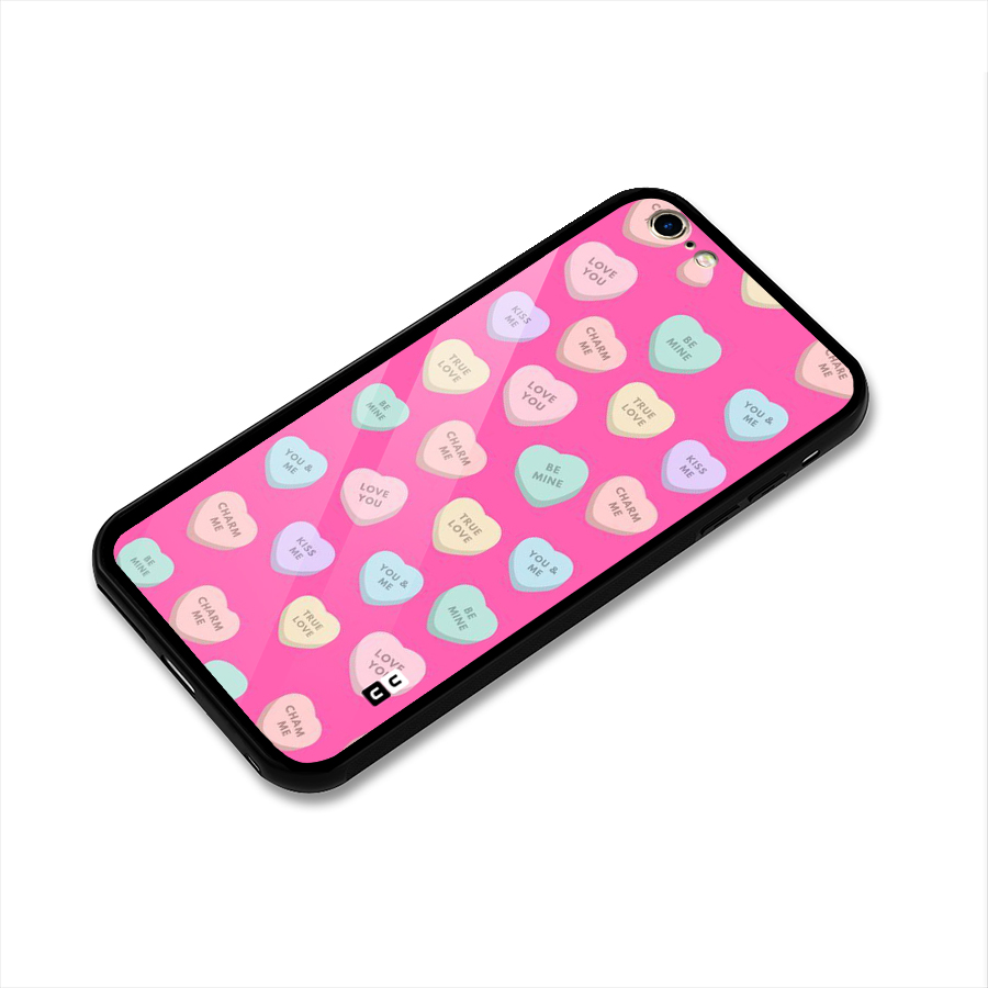 Be Mine Hearts Pattern Glass Back Case for iPhone 6 Plus 6S Plus