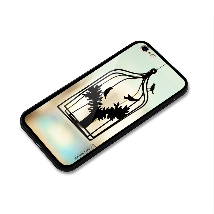 Beautiful Pegion Cage Glass Back Case for iPhone 6 Plus 6S Plus