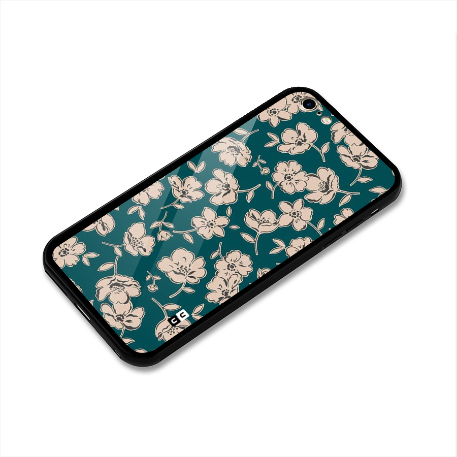 Beauty Green Bloom Glass Back Case for iPhone 6 Plus 6S Plus