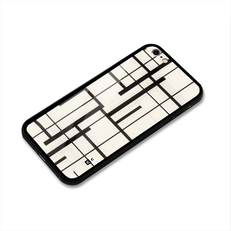 Black Unsymmetry Glass Back Case for iPhone 6 Plus 6S Plus