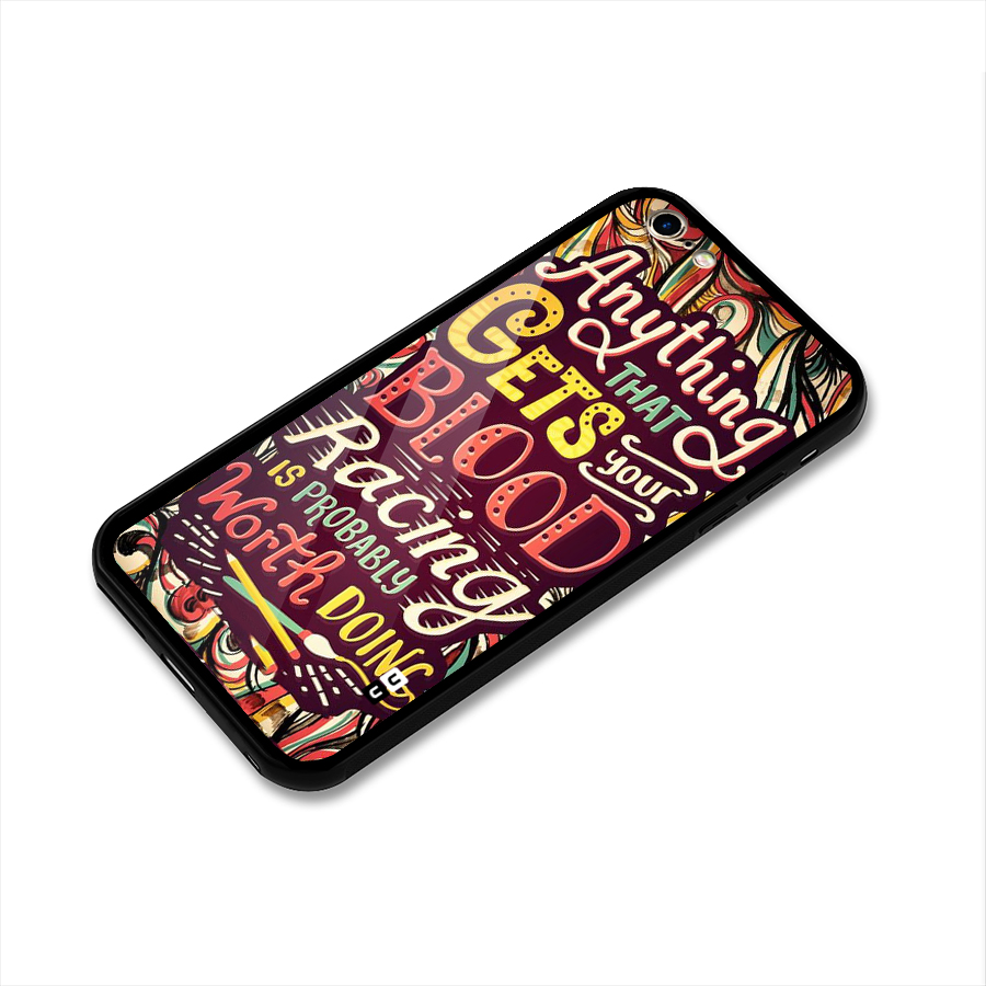 Blood Racing Glass Back Case for iPhone 6 Plus 6S Plus