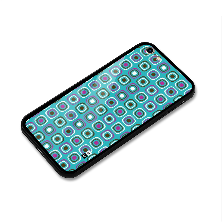 Boxes Tiny Pattern Glass Back Case for iPhone 6 Plus 6S Plus