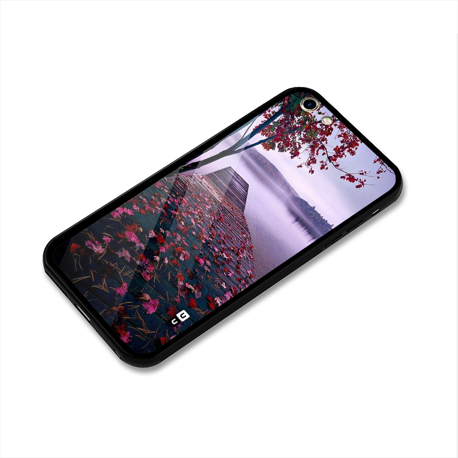 Cherry Blossom Dock Glass Back Case for iPhone 6 Plus 6S Plus