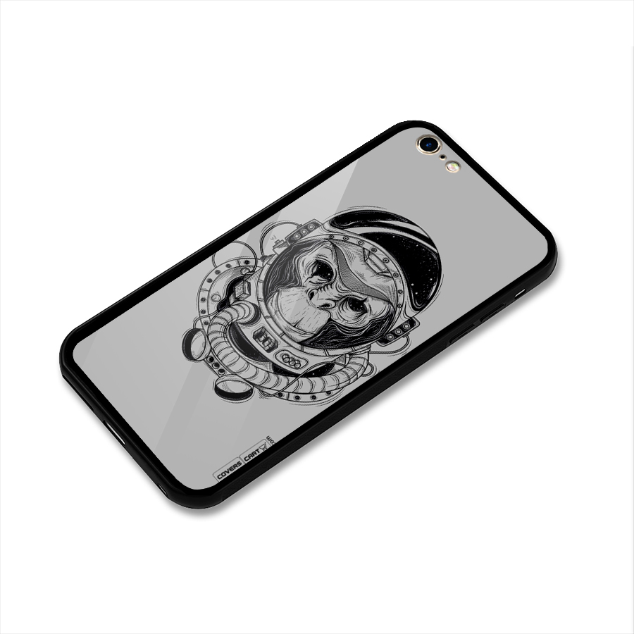 Chimpanzee Astronaut Glass Back Case for iPhone 6 Plus 6S Plus