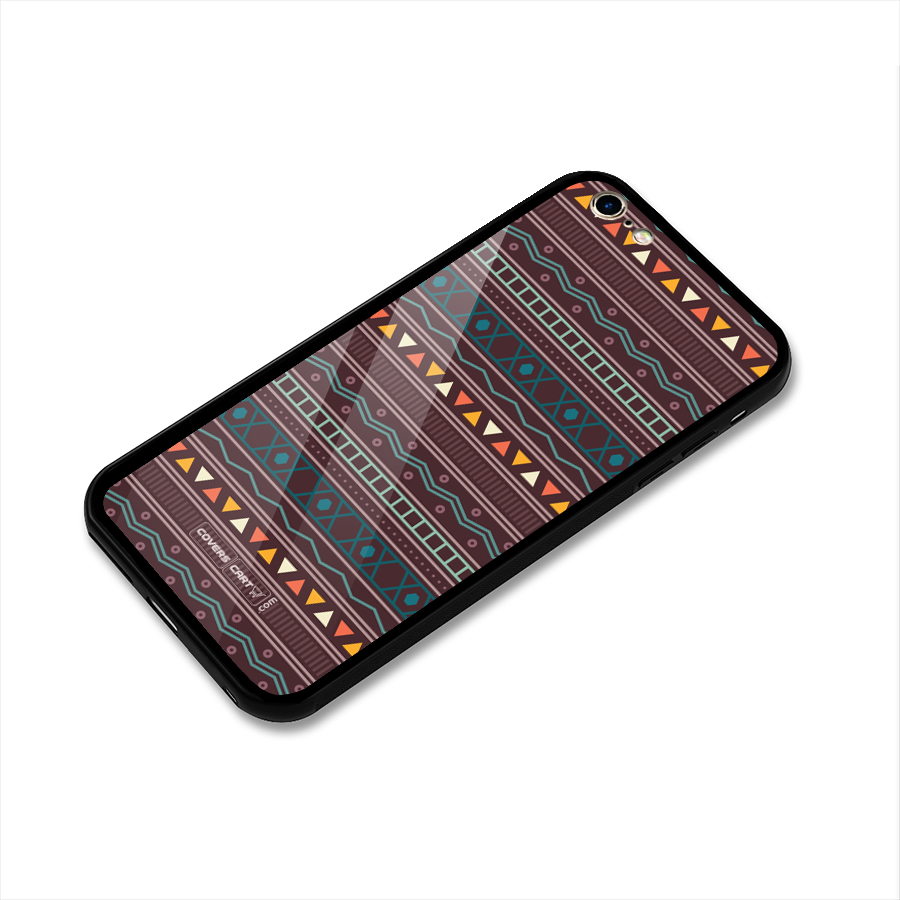 Classic Aztec Pattern Glass Back Case for iPhone 6 Plus 6S Plus