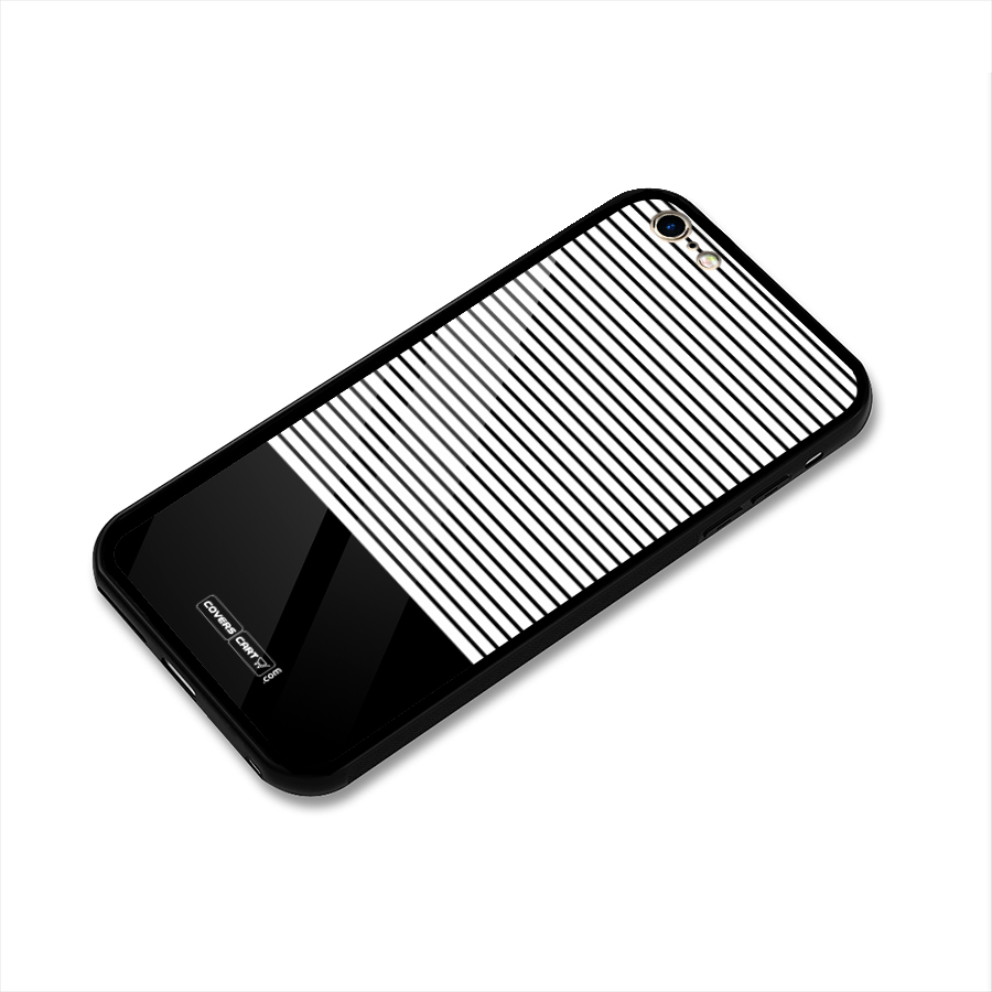 Classy Black Stripes Glass Back Case for iPhone 6 Plus 6S Plus