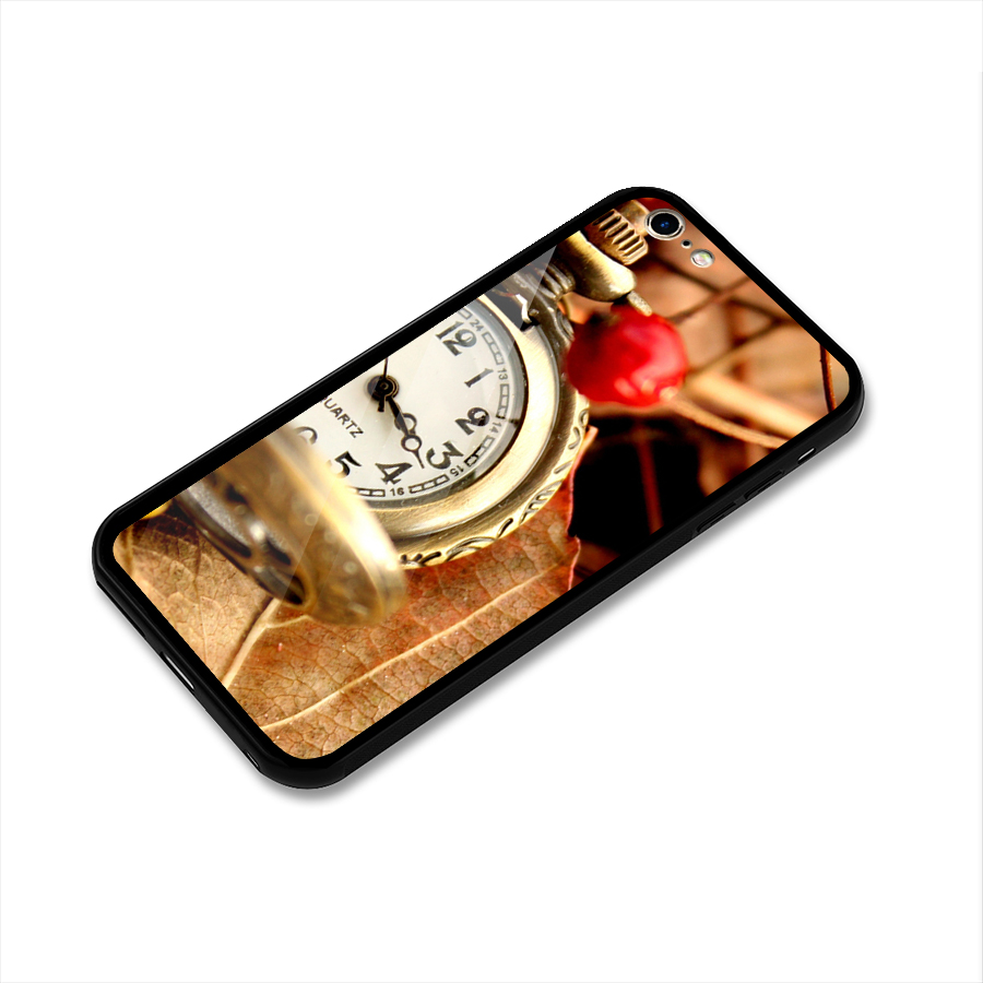 Clock And Cherry Glass Back Case for iPhone 6 Plus 6S Plus