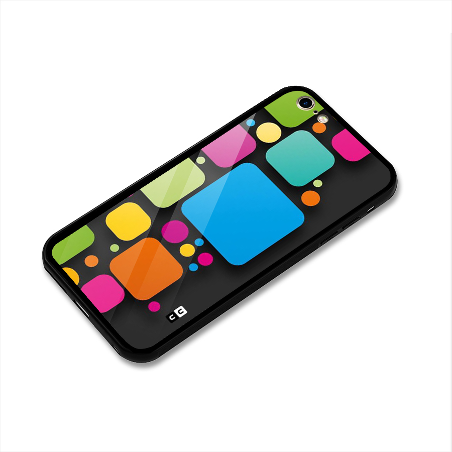 Color Boxes Abstract Glass Back Case for iPhone 6 Plus 6S Plus