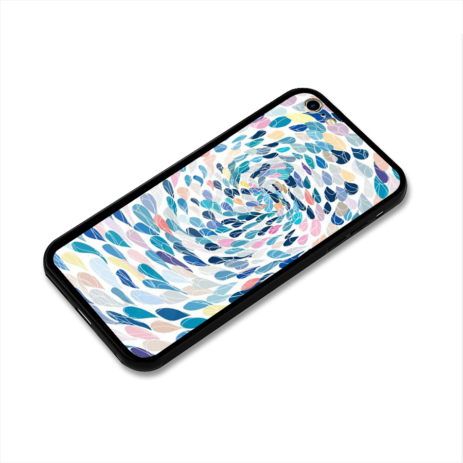 Color Droplets Swirls Glass Back Case for iPhone 6 Plus 6S Plus