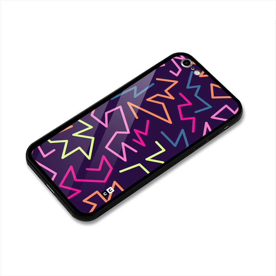 Colored Lines Glass Back Case for iPhone 6 Plus 6S Plus