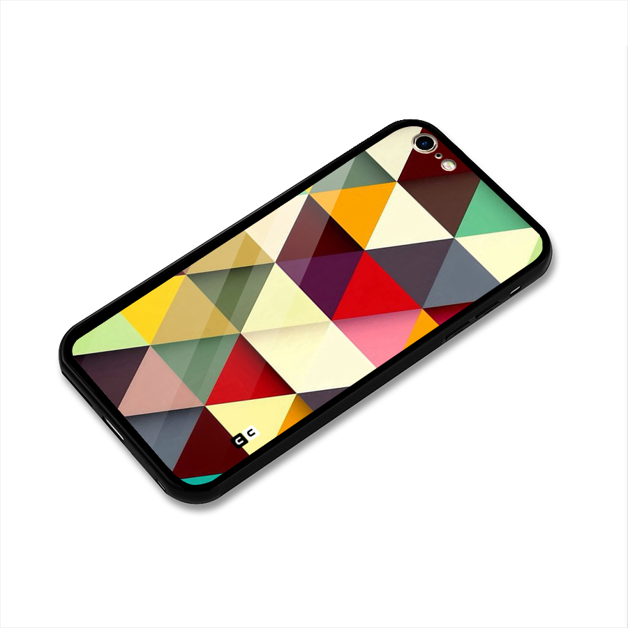 Colored Triangles Glass Back Case for iPhone 6 Plus 6S Plus