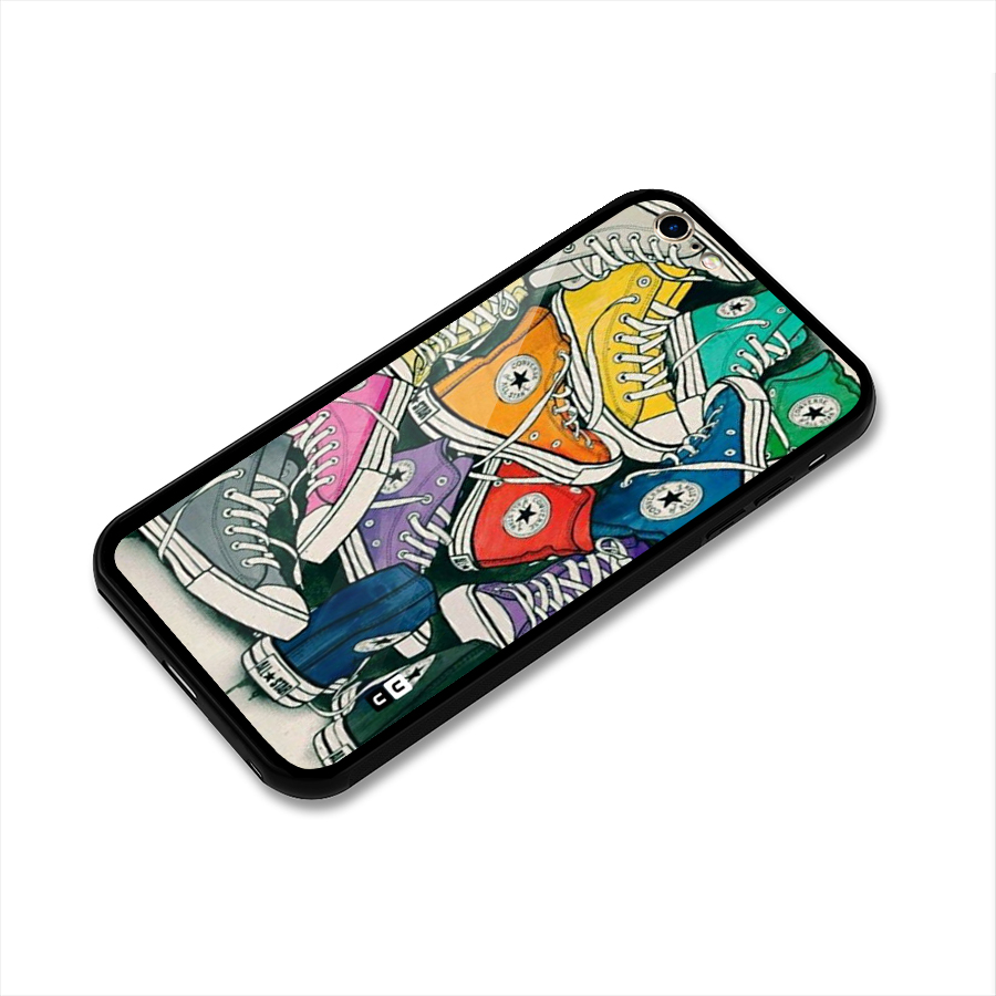 Colorful Shoes Glass Back Case for iPhone 6 Plus 6S Plus