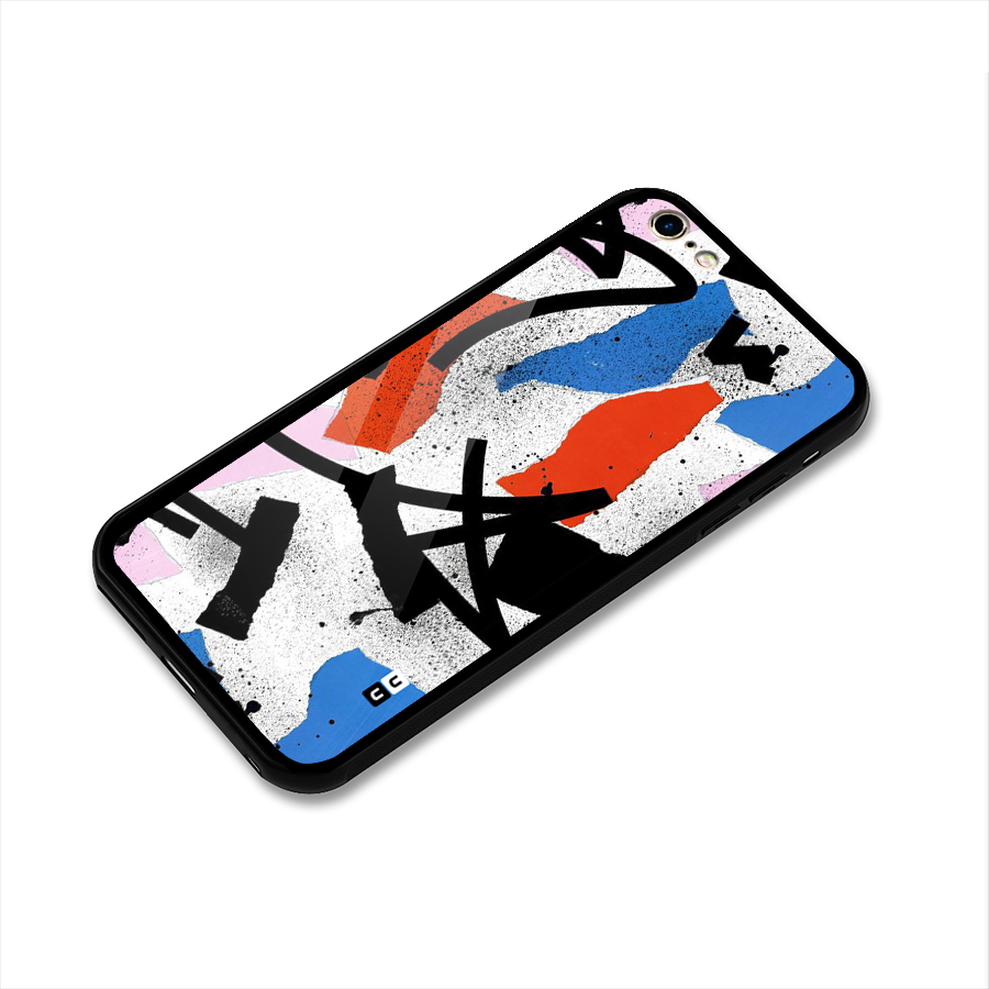 Coloured Abstract Art Glass Back Case for iPhone 6 Plus 6S Plus