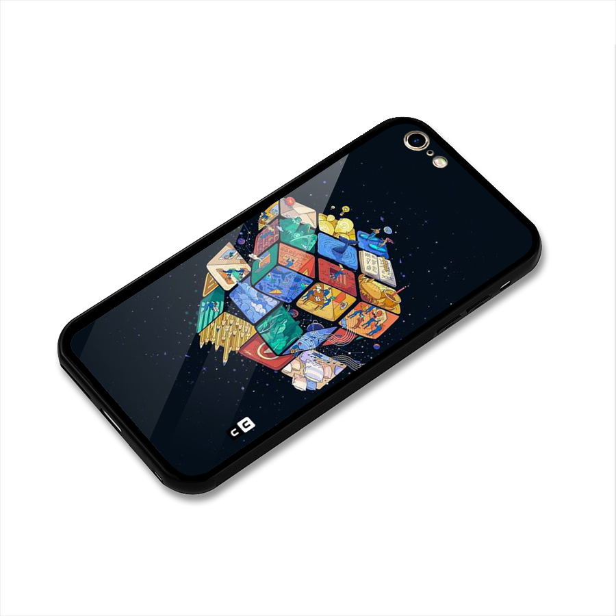 Coloured Rubic Glass Back Case for iPhone 6 Plus 6S Plus