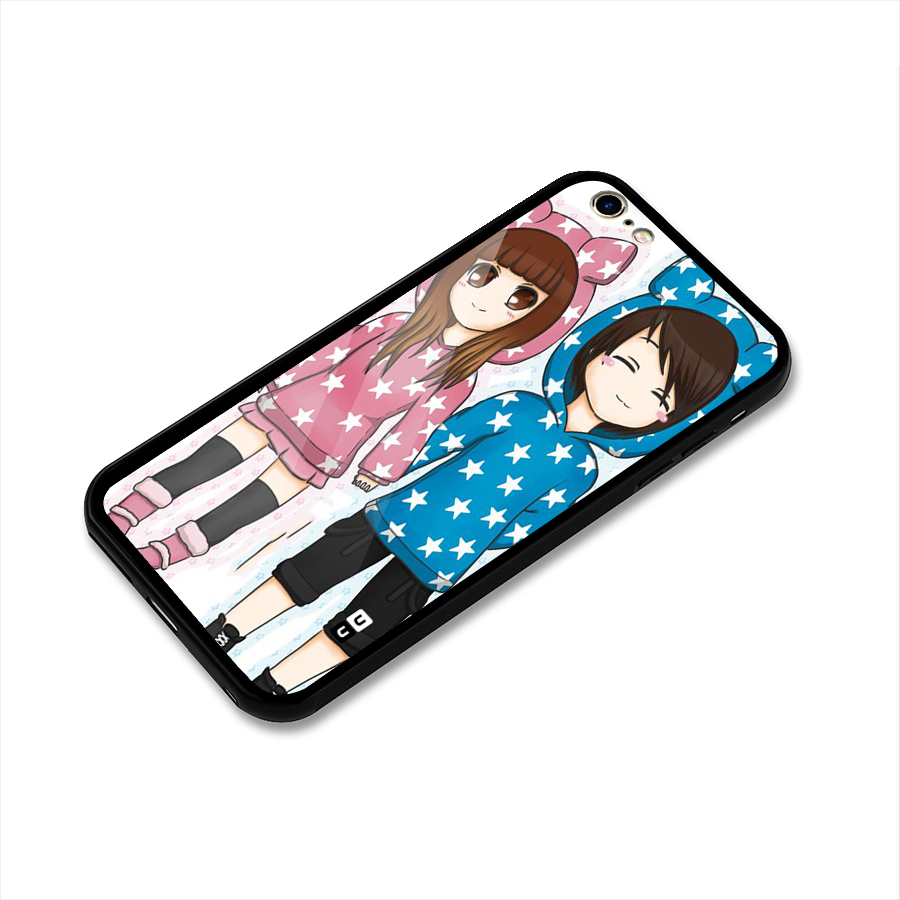 Couple In Stars Glass Back Case for iPhone 6 Plus 6S Plus