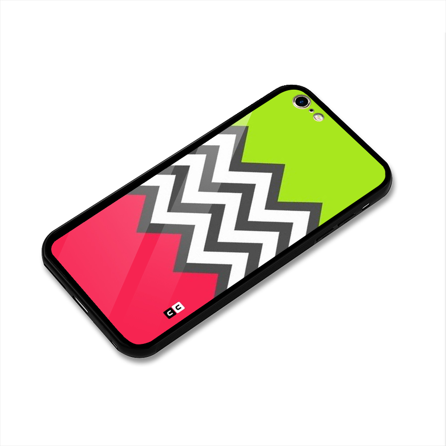 Cute Chevron Glass Back Case for iPhone 6 Plus 6S Plus