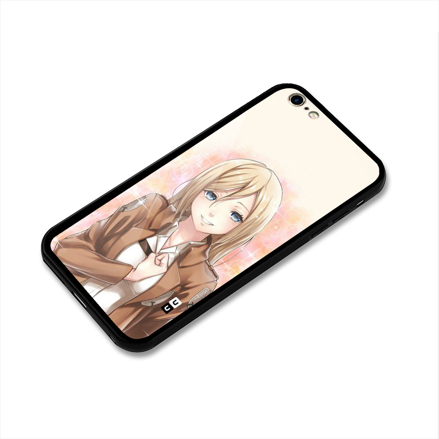 Cute Girl Art Glass Back Case for iPhone 6 Plus 6S Plus