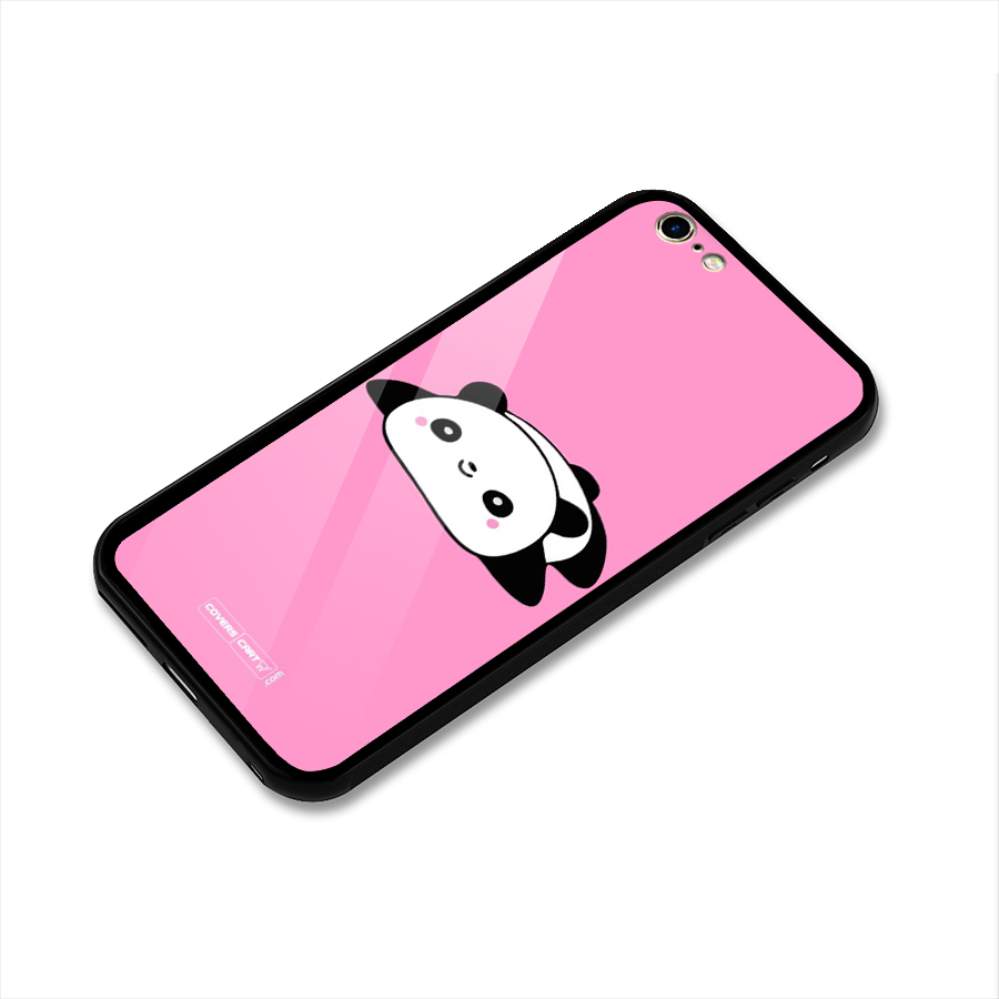 Cute Lazy Panda Glass Back Case for iPhone 6 Plus 6S Plus