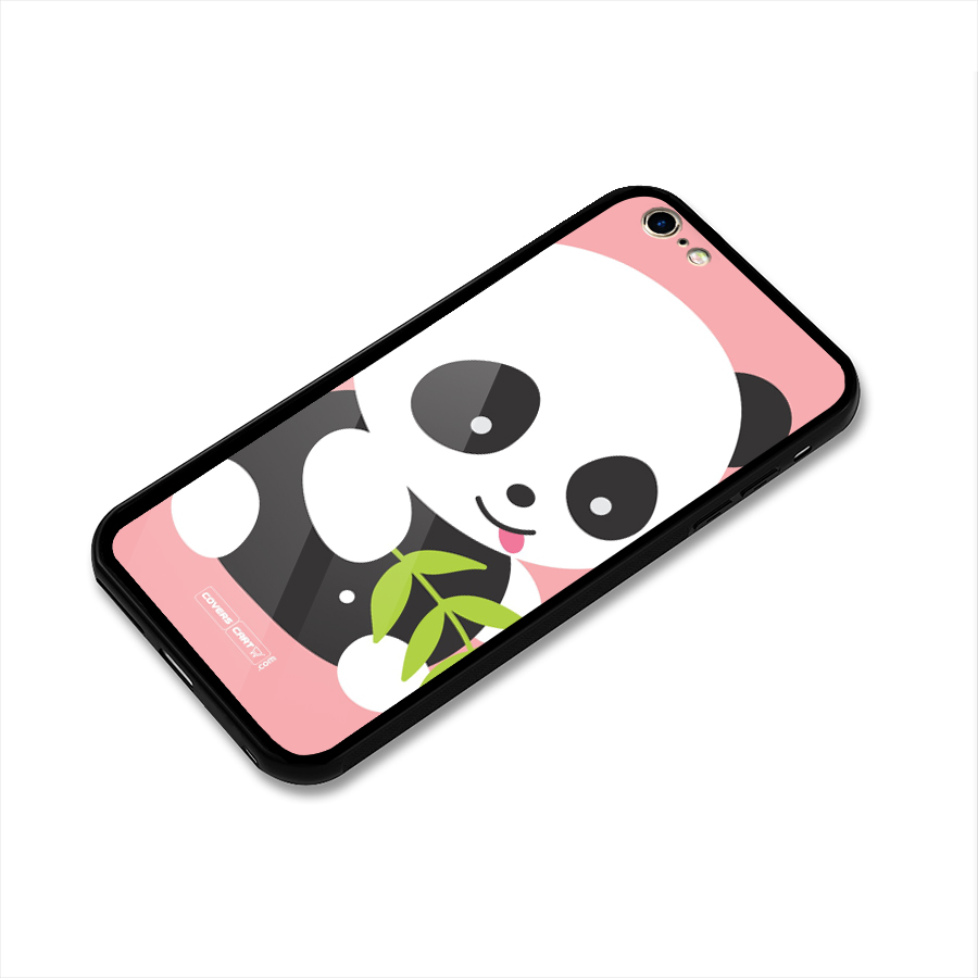 Cute Panda Pink Glass Back Case for iPhone 6 Plus 6S Plus