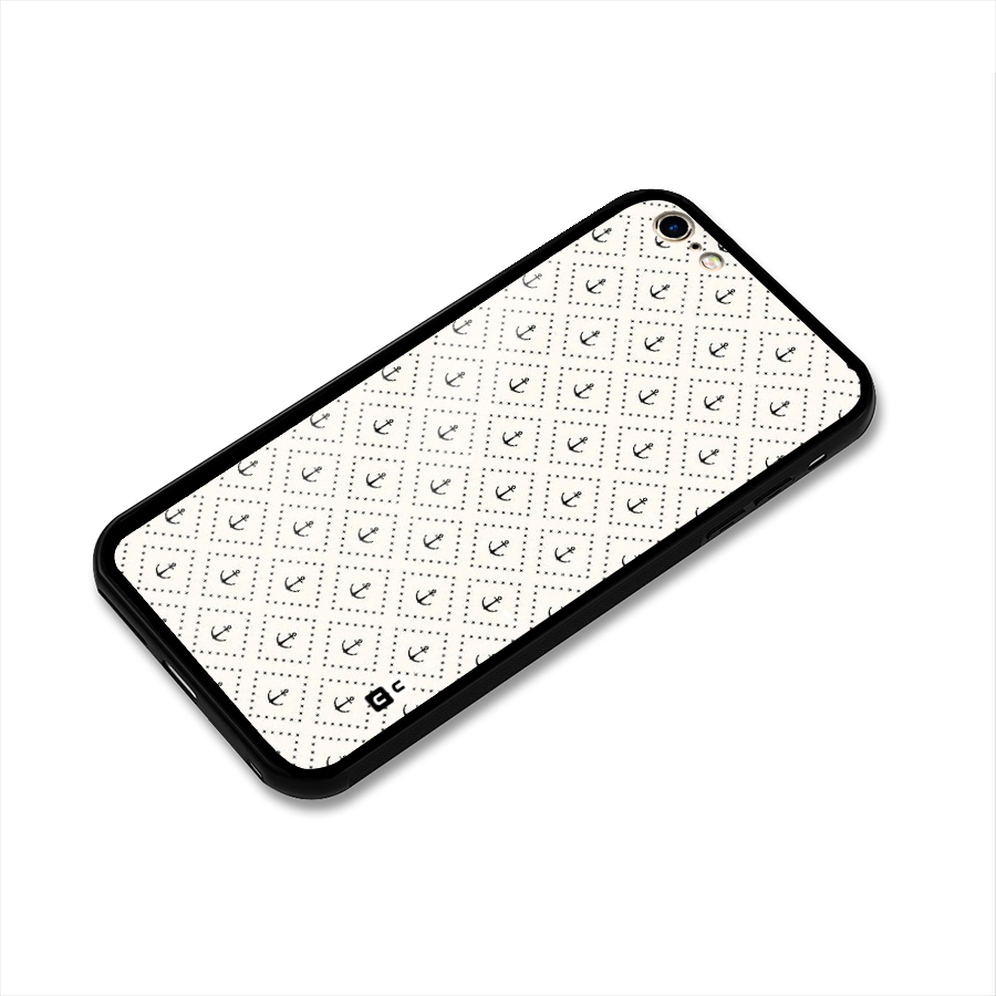 Diamond Anchor Design Glass Back Case for iPhone 6 Plus 6S Plus