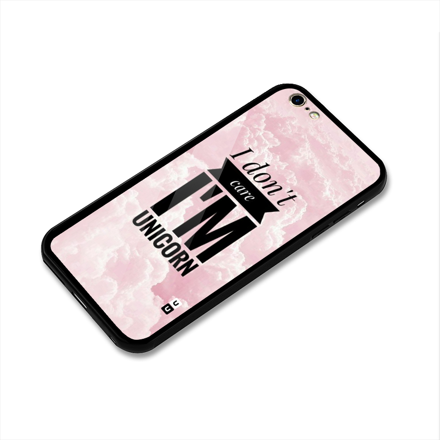 Dont Care Unicorn Glass Back Case for iPhone 6 Plus 6S Plus