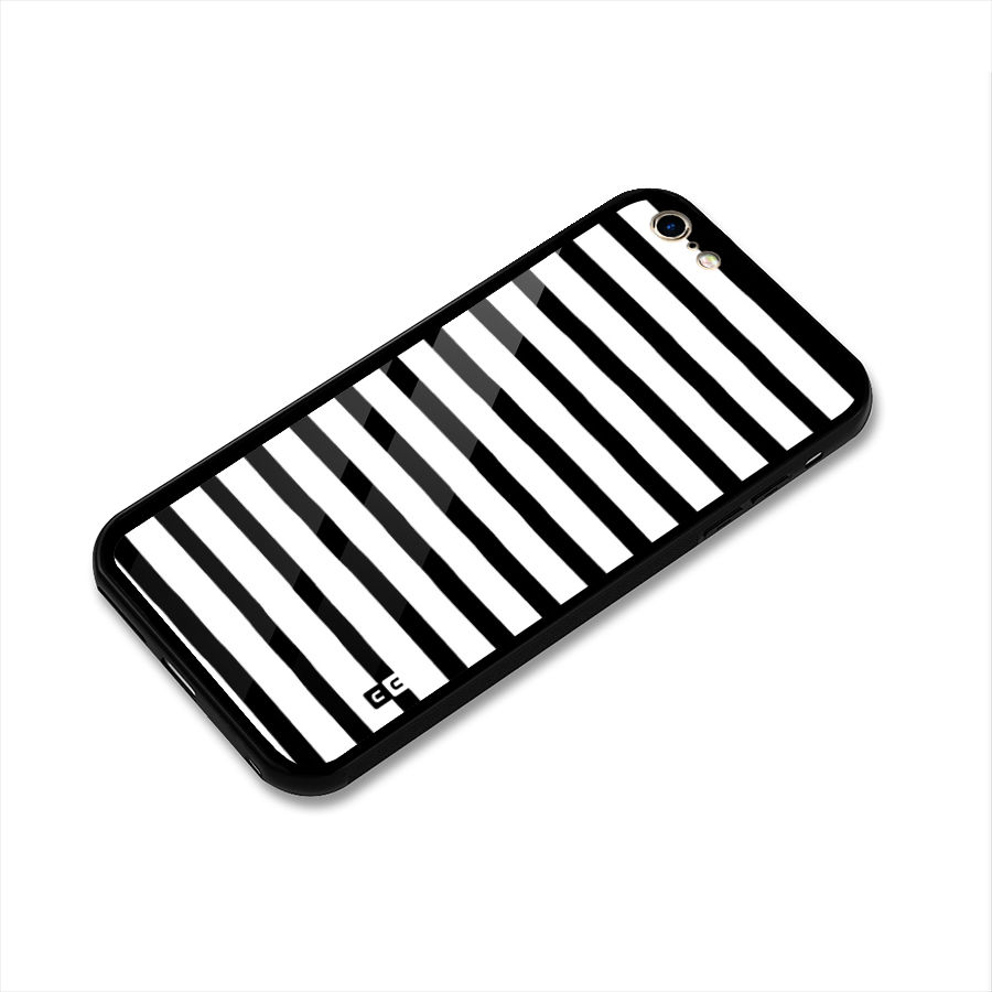 Elegant Basic Stripes Glass Back Case for iPhone 6 Plus 6S Plus