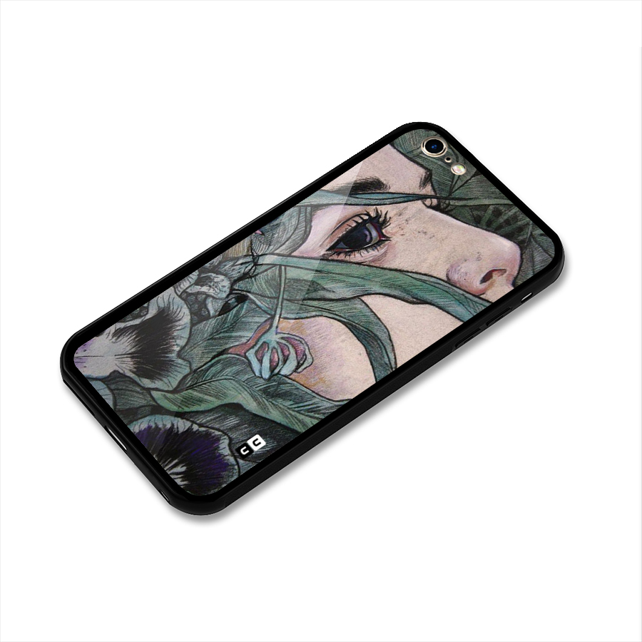 Girl Grass Art Glass Back Case for iPhone 6 Plus 6S Plus