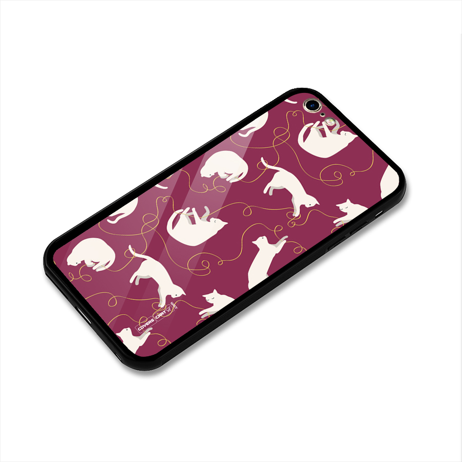 Lazy Kitty Glass Back Case for iPhone 6 Plus 6S Plus
