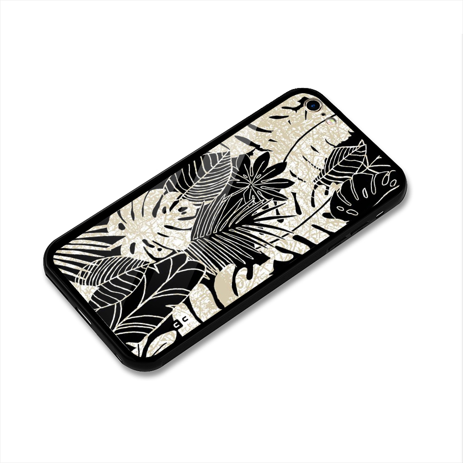 Leaf Pattern Glass Back Case for iPhone 6 Plus 6S Plus