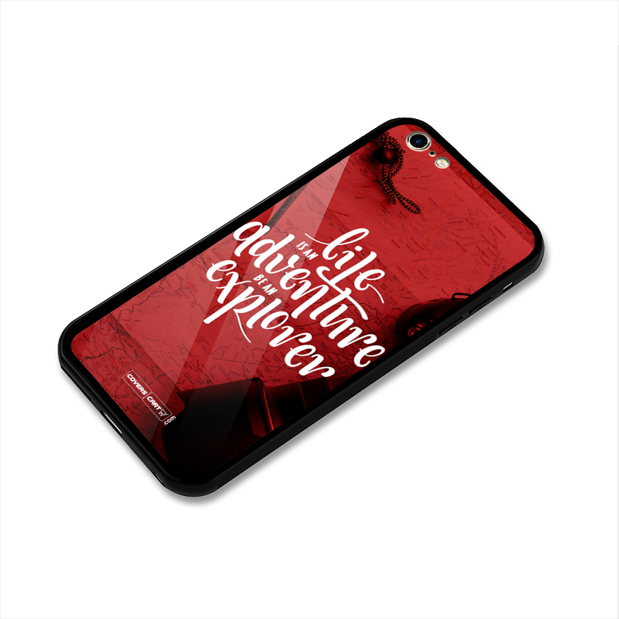 Life Adventure Explorer Glass Back Case for iPhone 6 Plus 6S Plus