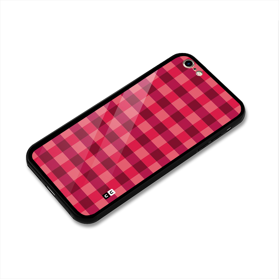 Love Checks Glass Back Case for iPhone 6 Plus 6S Plus