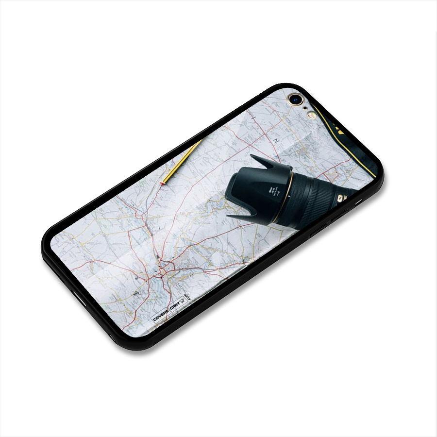Map And Camera Glass Back Case for iPhone 6 Plus 6S Plus