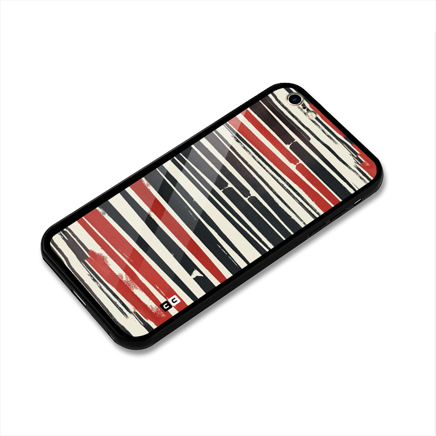 Messy Vintage Stripes Glass Back Case for iPhone 6 Plus 6S Plus
