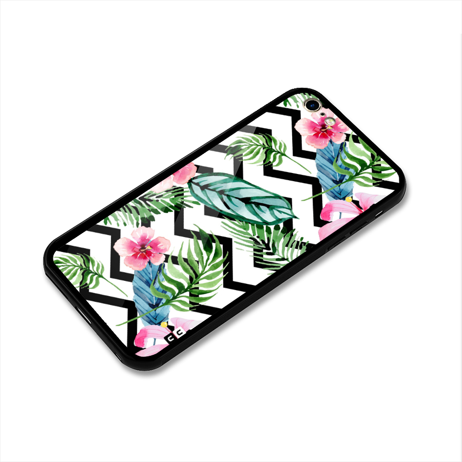 Modern Flowers Glass Back Case for iPhone 6 Plus 6S Plus